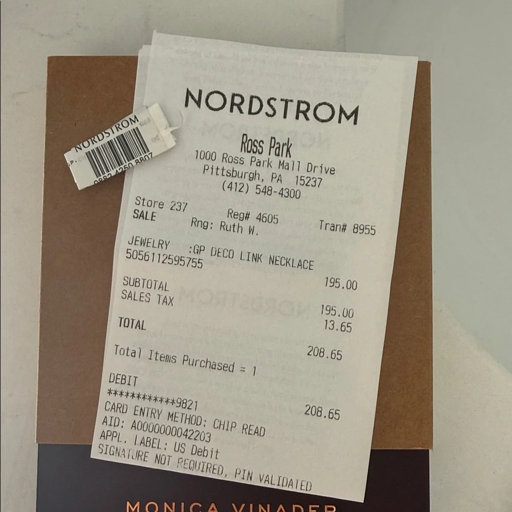 Monica Vinader deco paperclip chain necklace - Picture 3 of 5